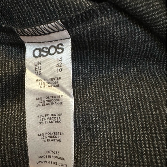 🌟3/$20🌟 ASOS polka dot black and gray pencil midi skirt. Size 10 - Picture 5 of 6